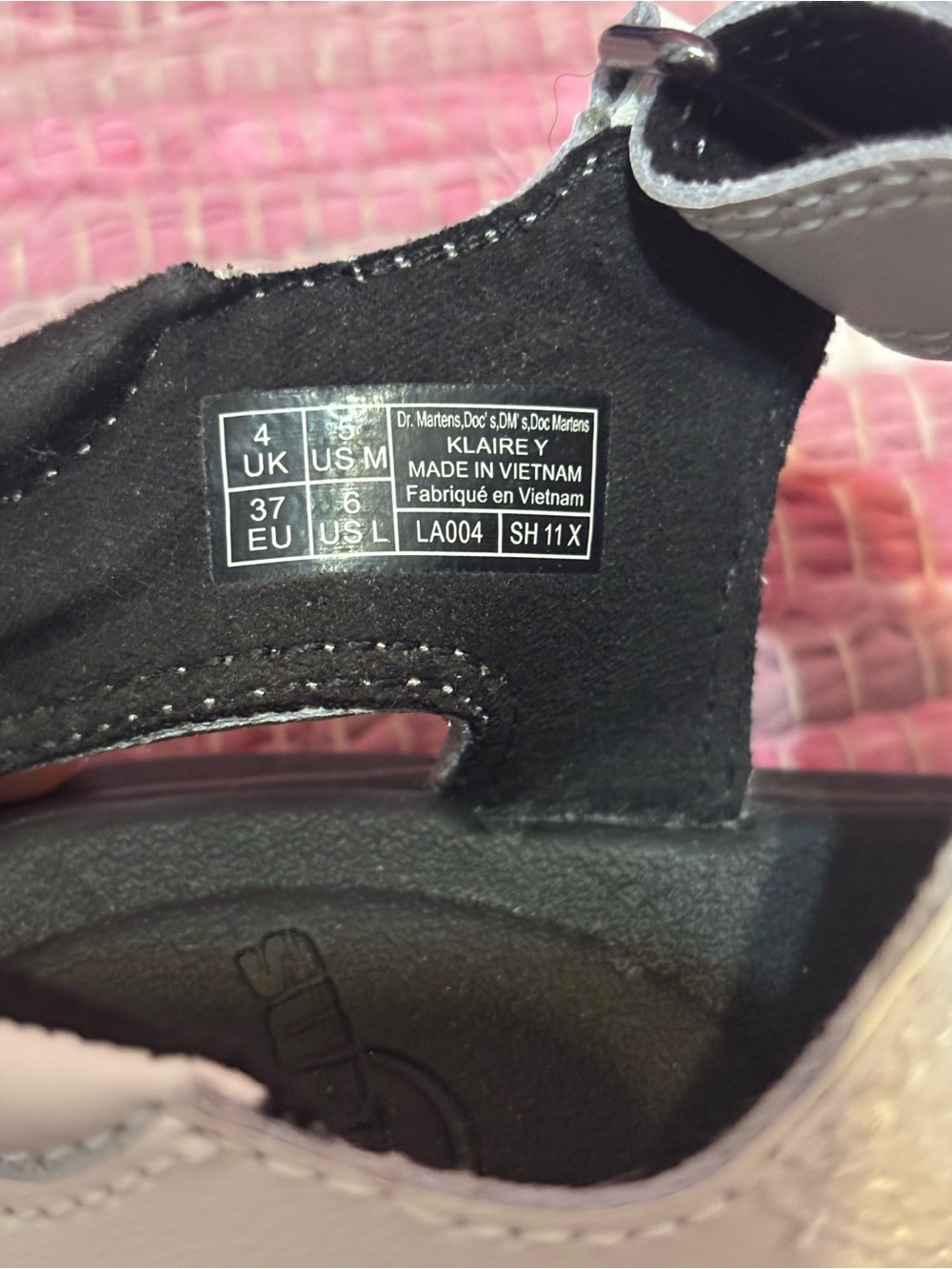 Dr. Martens White and Black Triple-Strap Sandals - Picture 3 of 3